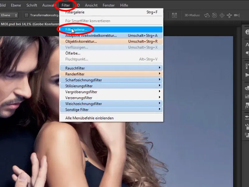 Photoshop composing - Fire and ice - Part 02: Creating contours in preparation for the fire