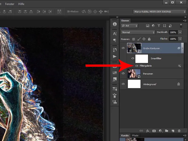 Photoshop composing - Fire and ice - Part 02: Creating contours in preparation for the fire