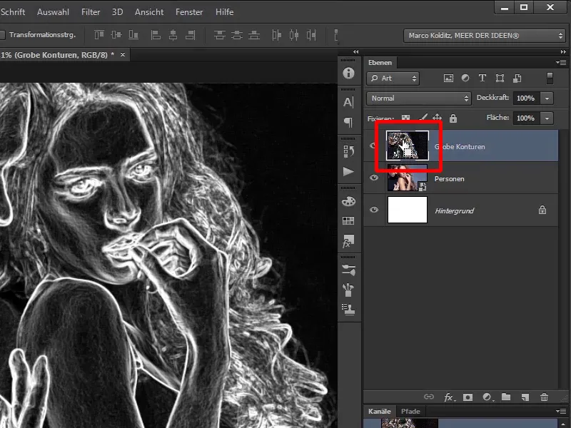 Photoshop-Komponování - Oheň a led - Část 02: Vytvoření obrysů k přípravě na oheň Photoshop-Composing - Oheň a led - Část 02: Vytvoření obrysů na přípravu na oheň