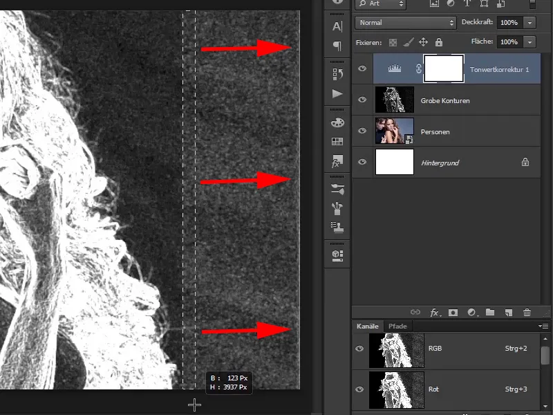 Photoshop composing - Fire and ice - Part 02: Creating contours in preparation for the fire