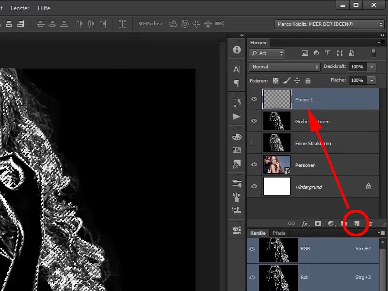 Photoshop composing - Fire and ice - Part 02: Creating contours in preparation for the fire