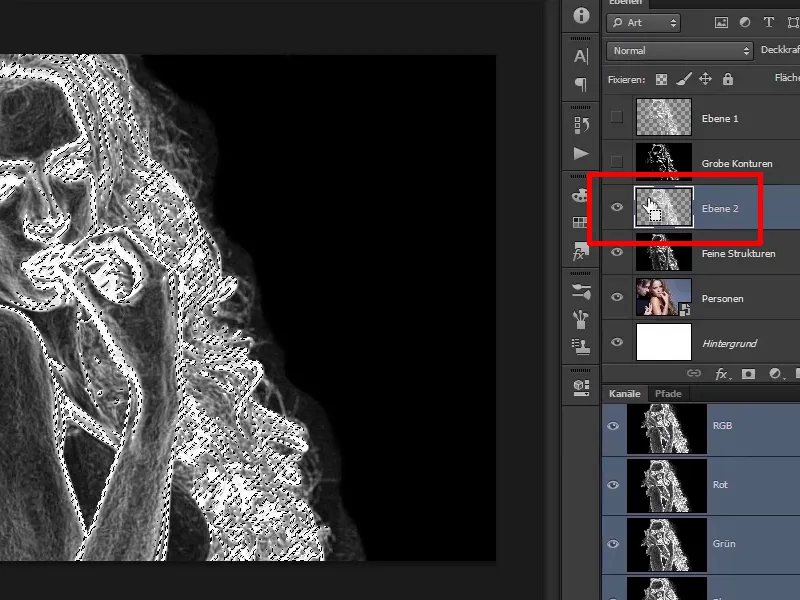 Photoshop composing - Fire and ice - Part 02: Creating contours in preparation for the fire