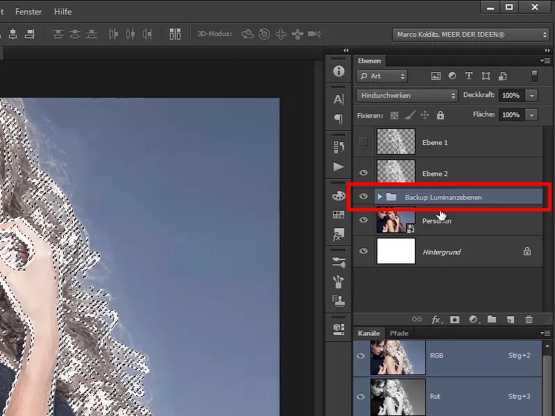 Photoshop composing - Fire and ice - Part 02: Creating contours in preparation for the fire