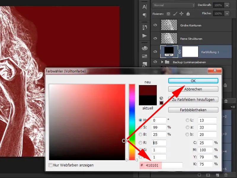 Photoshop composing - Fire and ice - Part 02: Creating contours in preparation for the fire