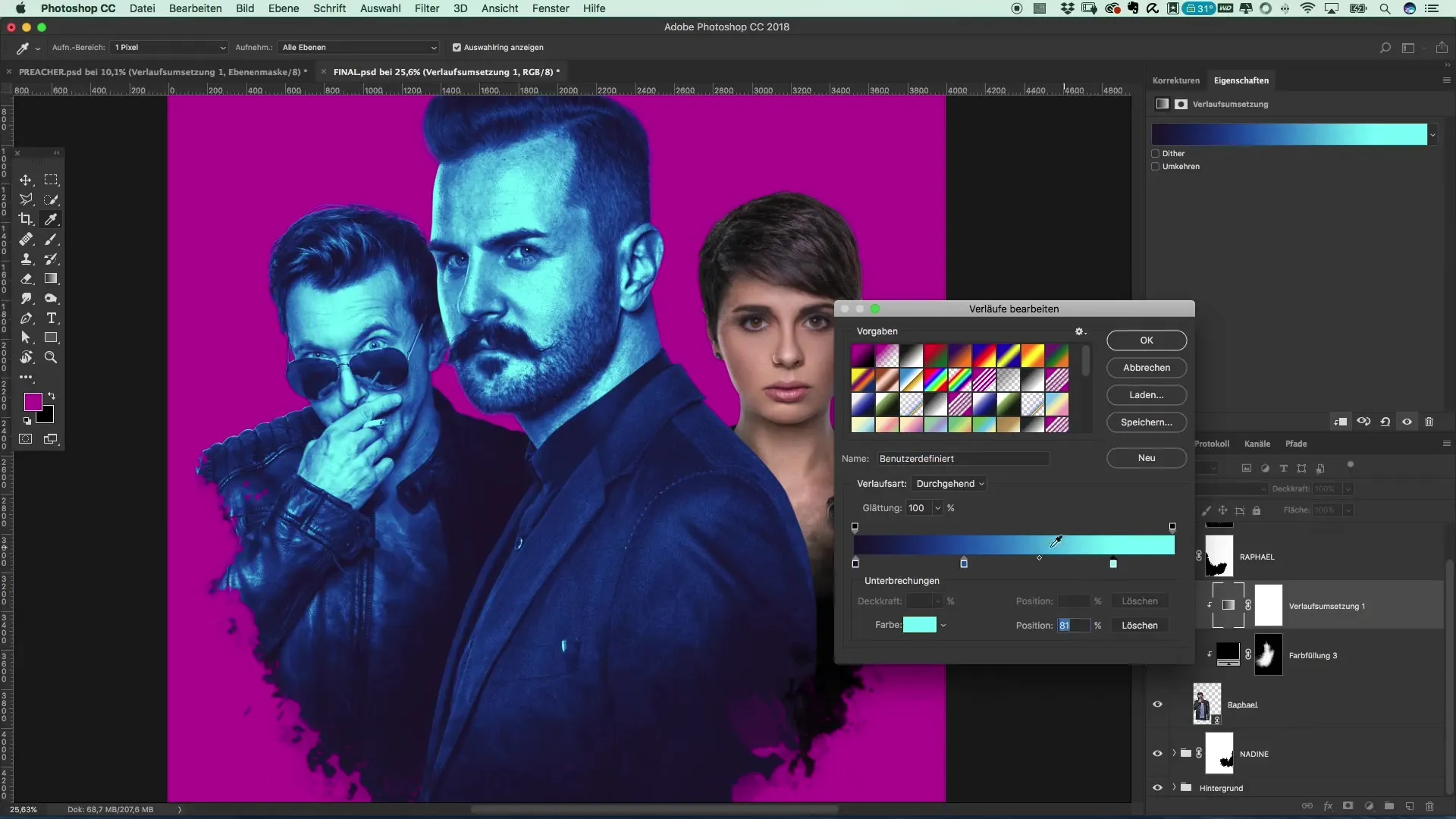 Farblook im Preacher-Stil erstellen – Photoshop leicht gemacht Farblook im Preacher-Stil erstellen – Photoshop leicht gemacht