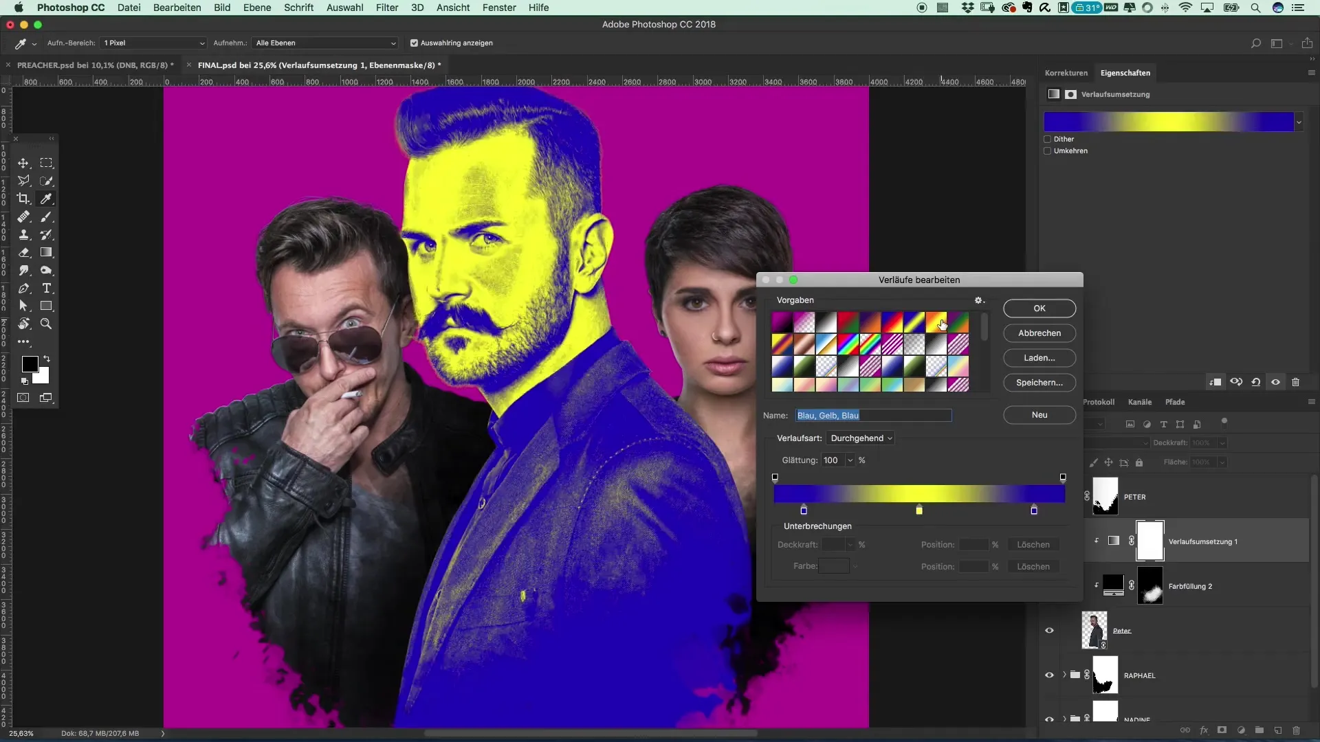 Farblook im Preacher-Stil erstellen – Photoshop leicht gemacht Farblook im Preacher-Stil erstellen – Photoshop leicht gemacht