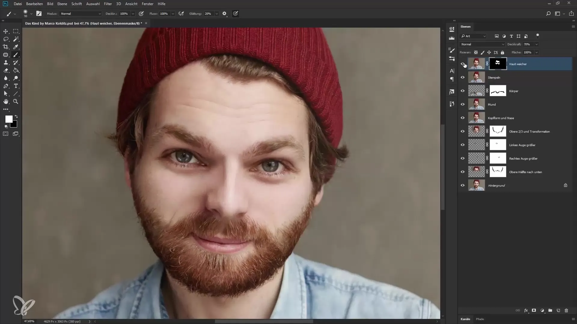 Haut weichzeichnen und Öl-Look in Photoshop Haut weichzeichnen und Öl-Look in Photoshop