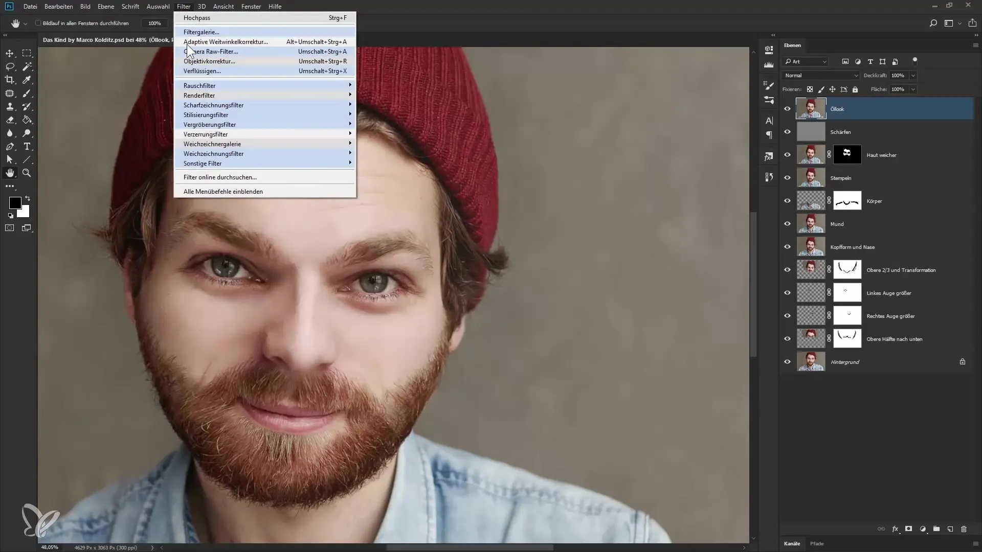 Haut weichzeichnen und Öl-Look in Photoshop Haut weichzeichnen und Öl-Look in Photoshop