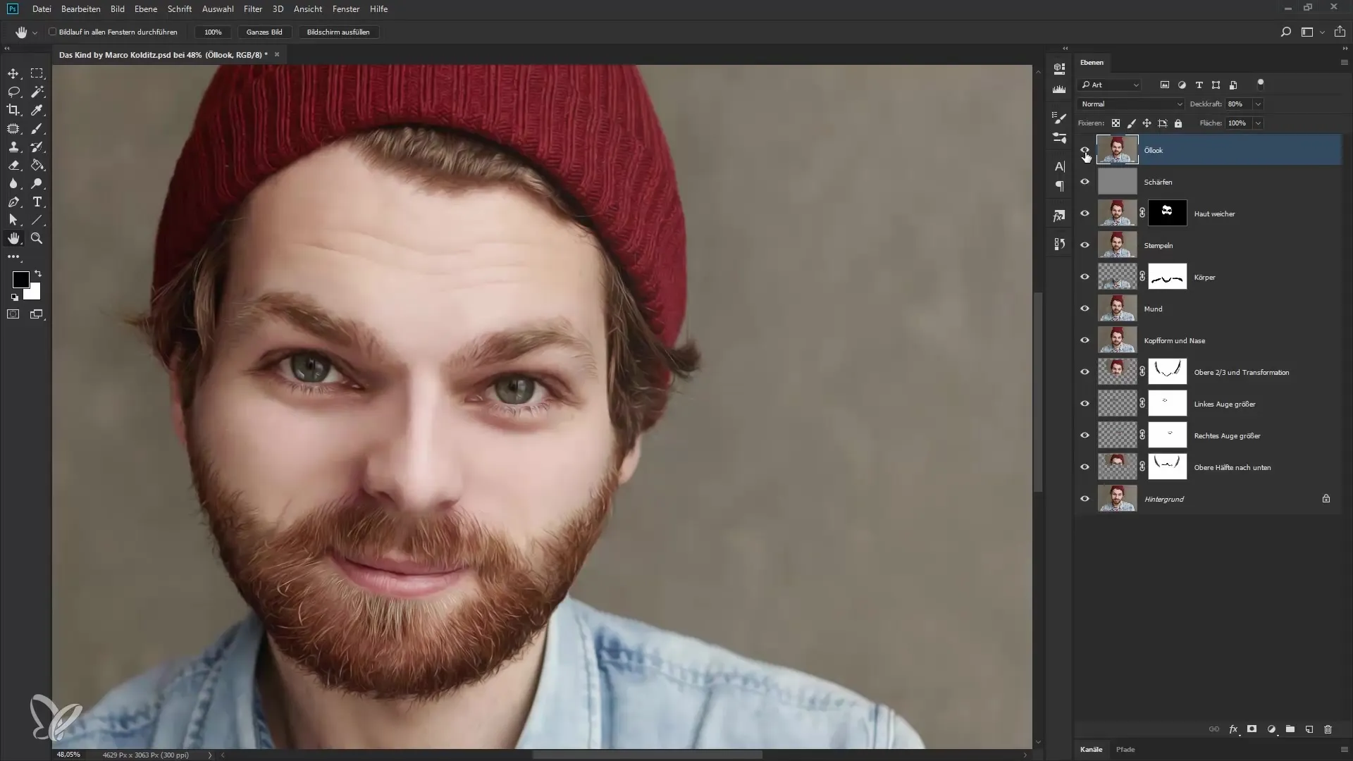 Haut weichzeichnen und Öl-Look in Photoshop Haut weichzeichnen und Öl-Look in Photoshop