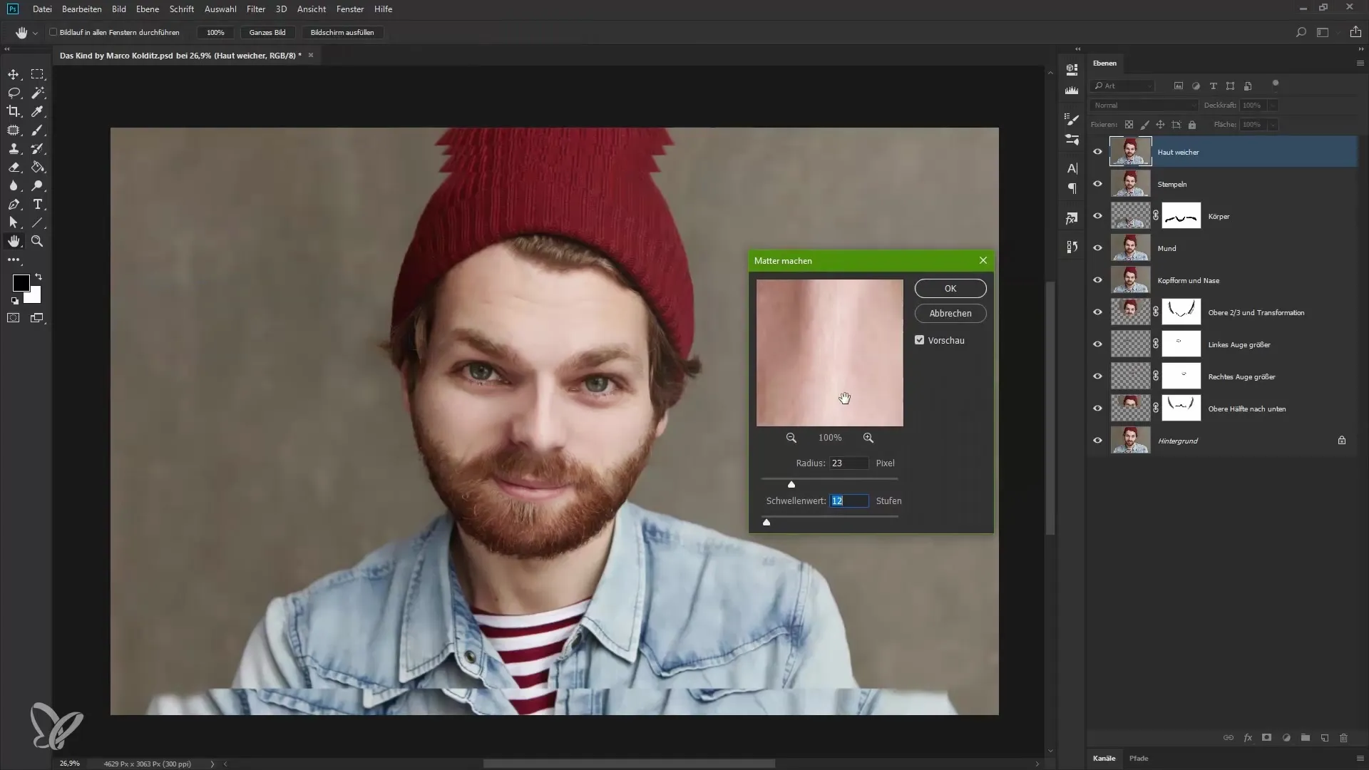 Haut weichzeichnen und Öl-Look in Photoshop Haut weichzeichnen und Öl-Look in Photoshop
