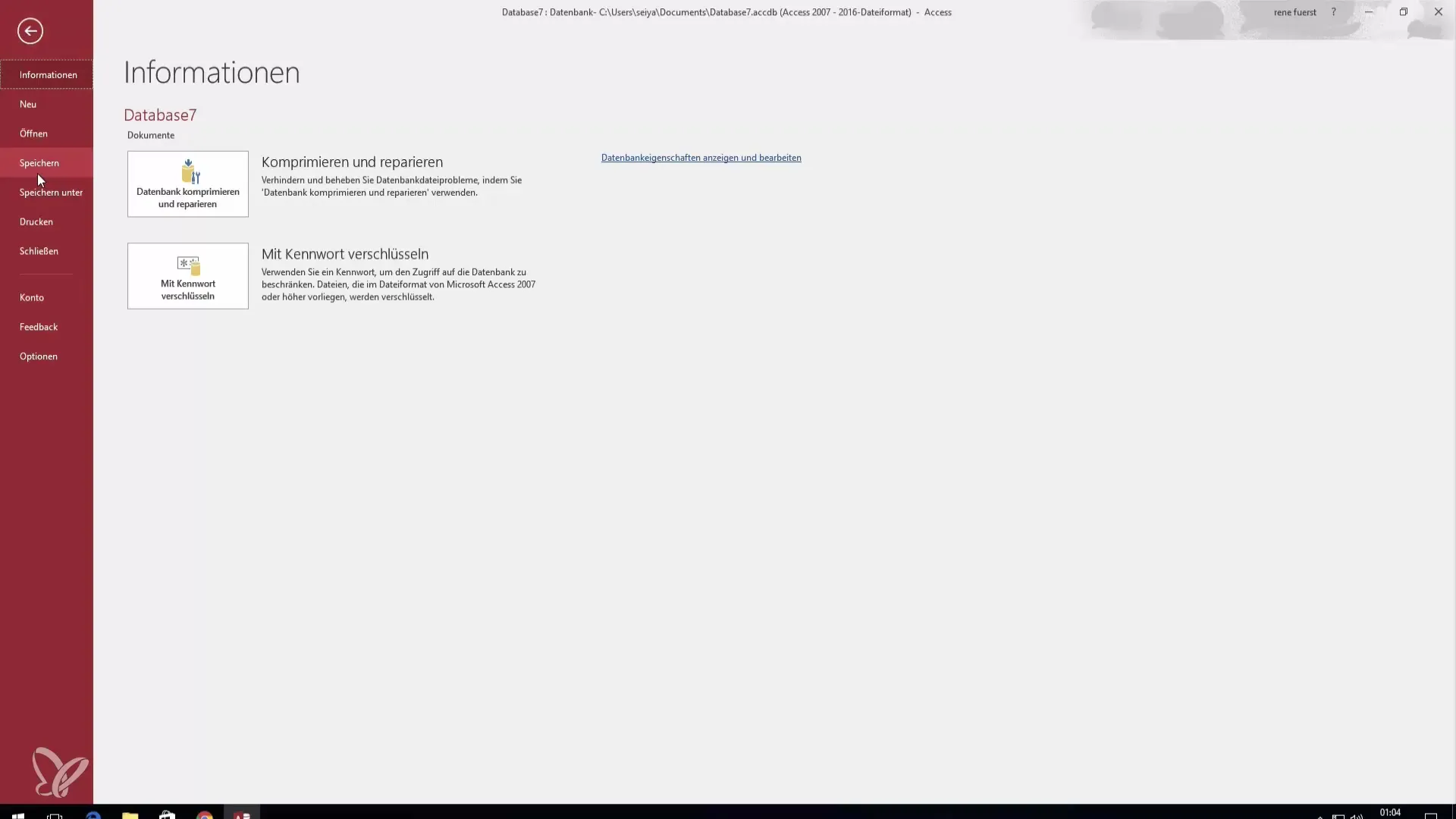 Acceso a la interfaz de usuario de Access 2016 Acceso a la interfaz de usuario de Access 2016