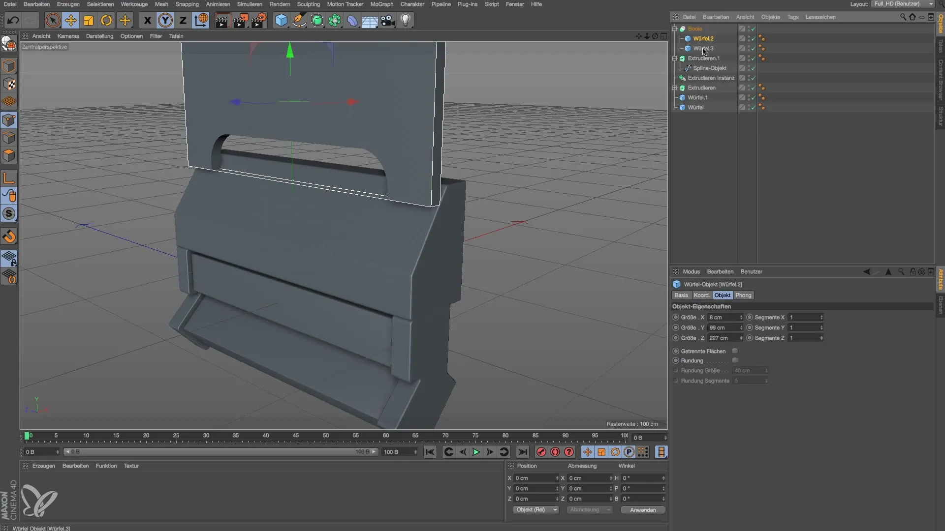 Geneigte Deckenanschlüsse in Cinema 4D erstellen Geneigte Deckenanschlüsse in Cinema 4D erstellen