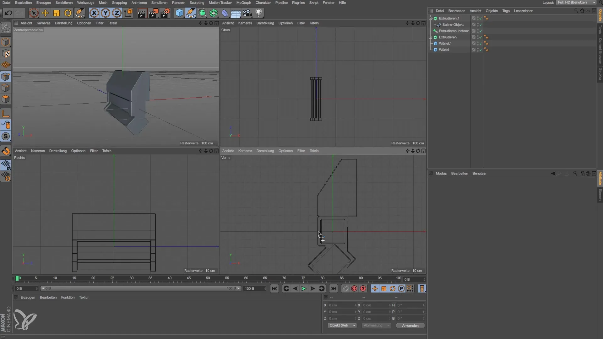 Geneigte Deckenanschlüsse in Cinema 4D erstellen Geneigte Deckenanschlüsse in Cinema 4D erstellen