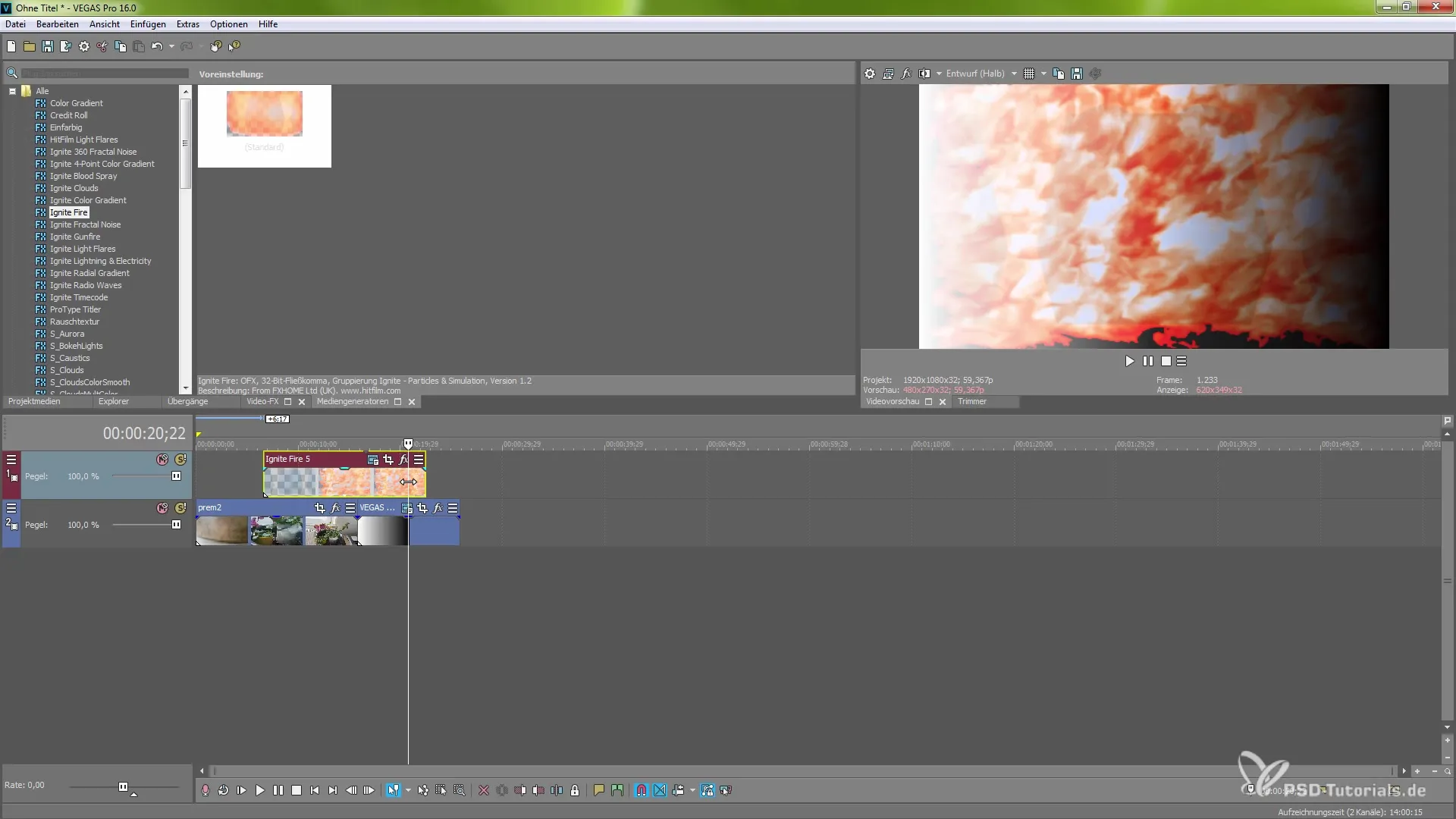 MAGIX VEGAS Pro 16 – Comienza correctamente con HitFilm Ignite Pro MAGIX VEGAS Pro 16 – Comienza a usar HitFilm Ignite Pro correctamente