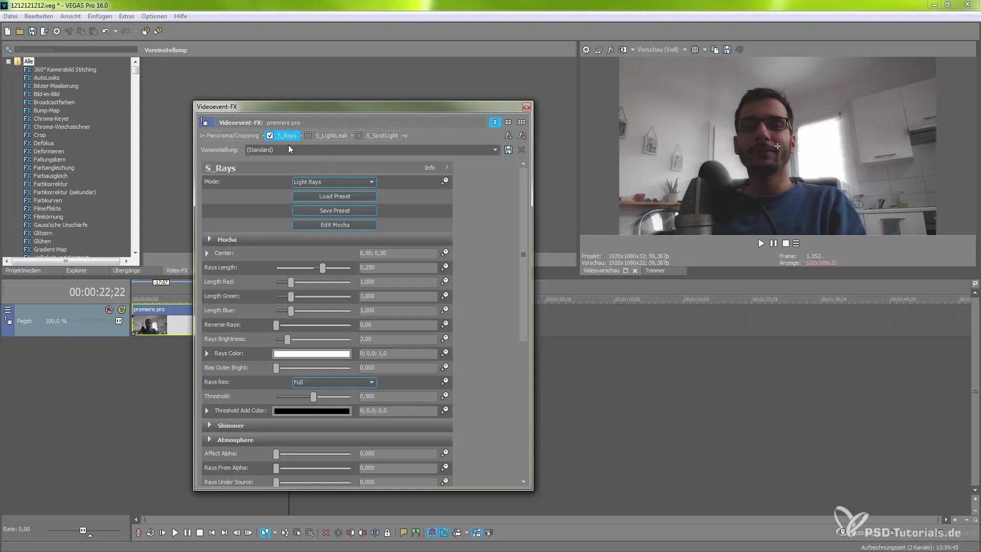 Innovative Lichteffekte in MAGIX VEGAS Pro 16 Innovative Lichteffekte in MAGIX VEGAS Pro 16