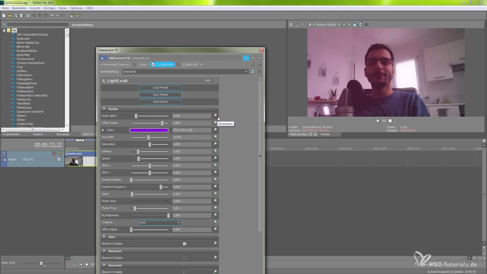 Innovative Lichteffekte in MAGIX VEGAS Pro 16 Innovative Lichteffekte in MAGIX VEGAS Pro 16