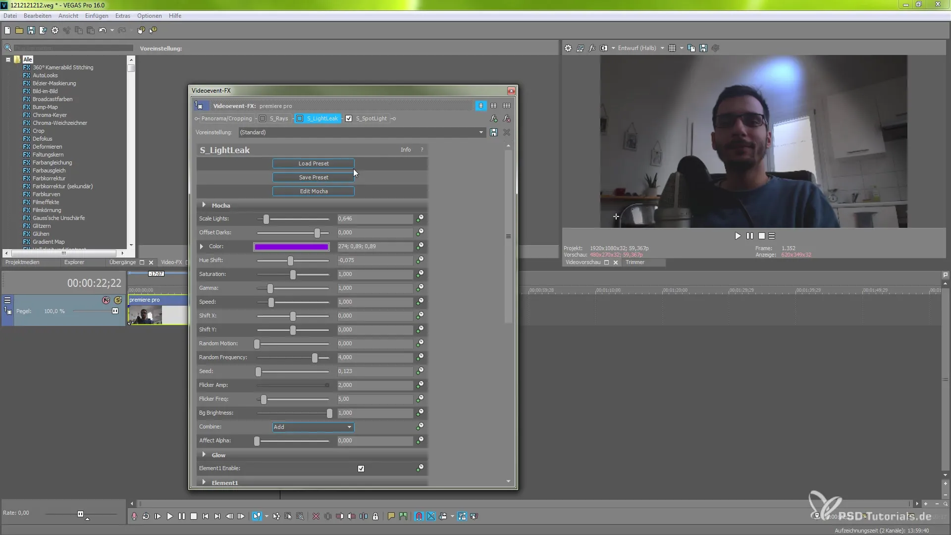 Innovative Lichteffekte in MAGIX VEGAS Pro 16 Innovative Lichteffekte in MAGIX VEGAS Pro 16