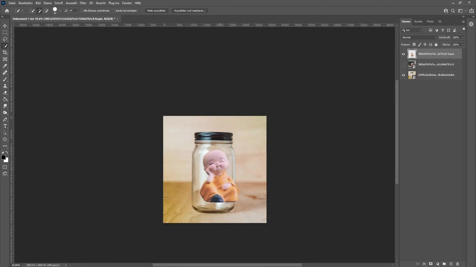 Insertar un objeto en un vaso de forma realista - Instrucciones paso a paso para Photoshop