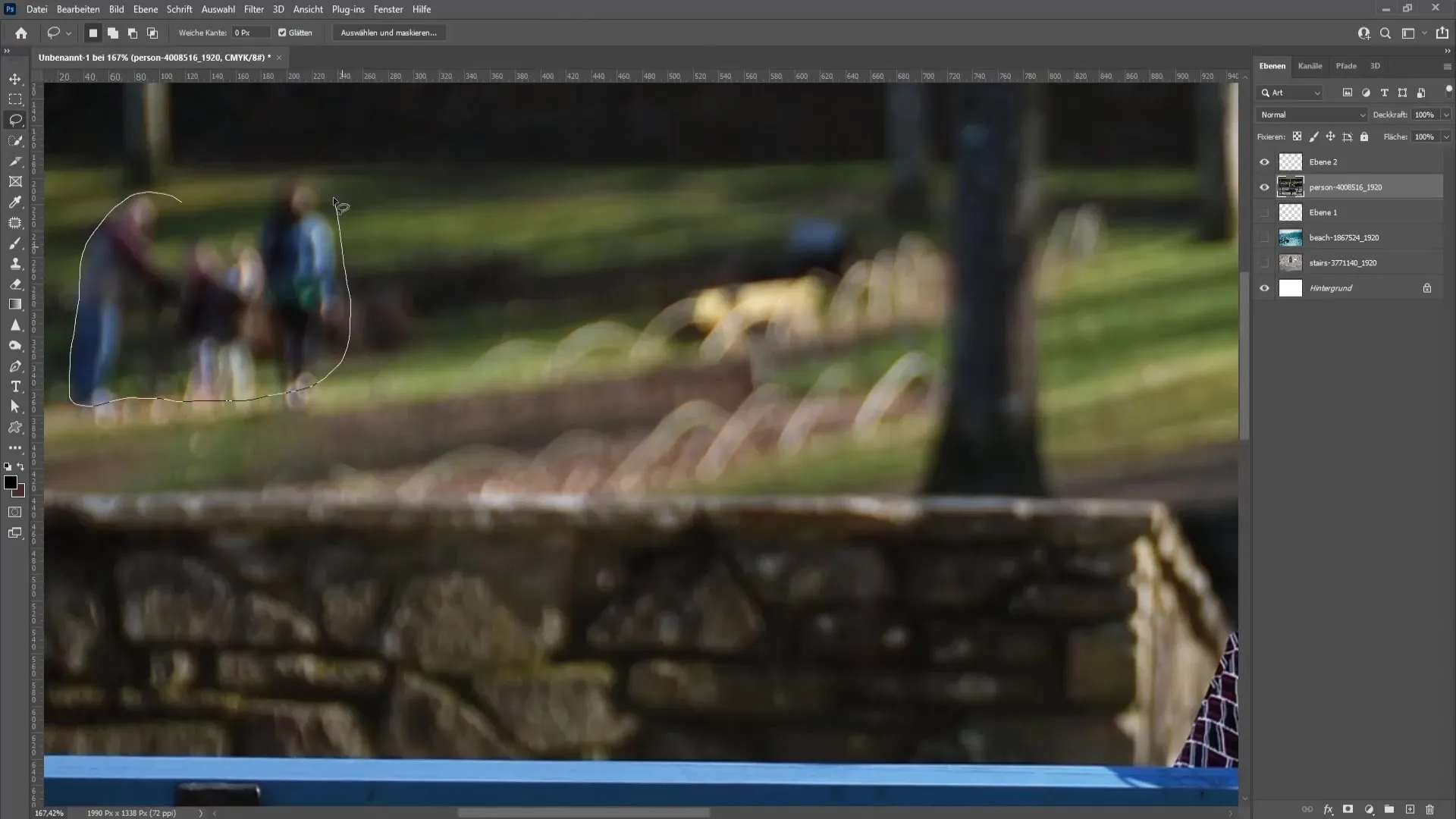 Remover objetos ou pessoas de imagens - Instruções passo a passo com o Photoshop