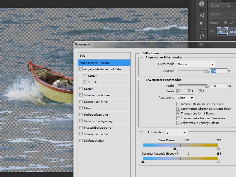 Photoshop-Composing - Das Orakel des Meeres - Teil 02: Boot freistellen und platzieren