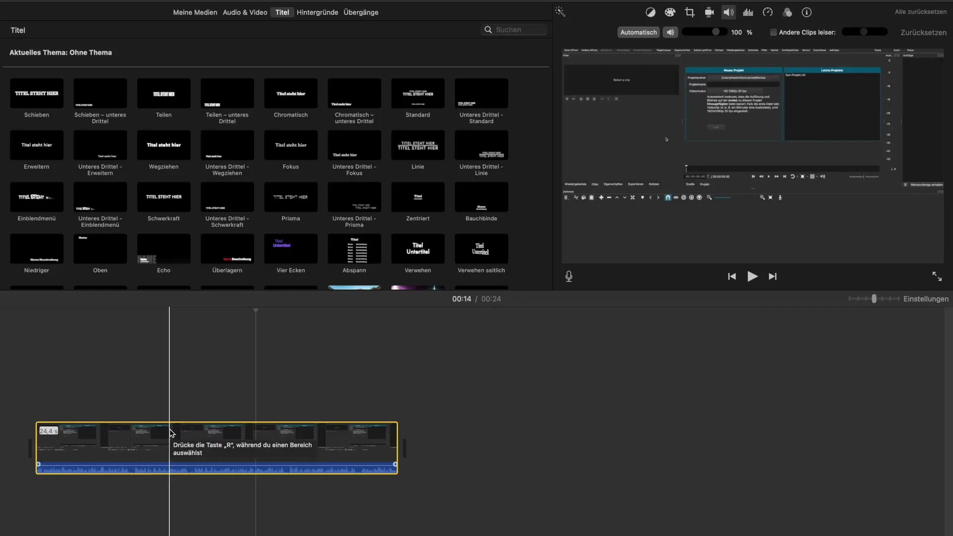 Настройка на звука и шумопотискането в iMovie Регулиране на звука и потискане на шума в iMovie
