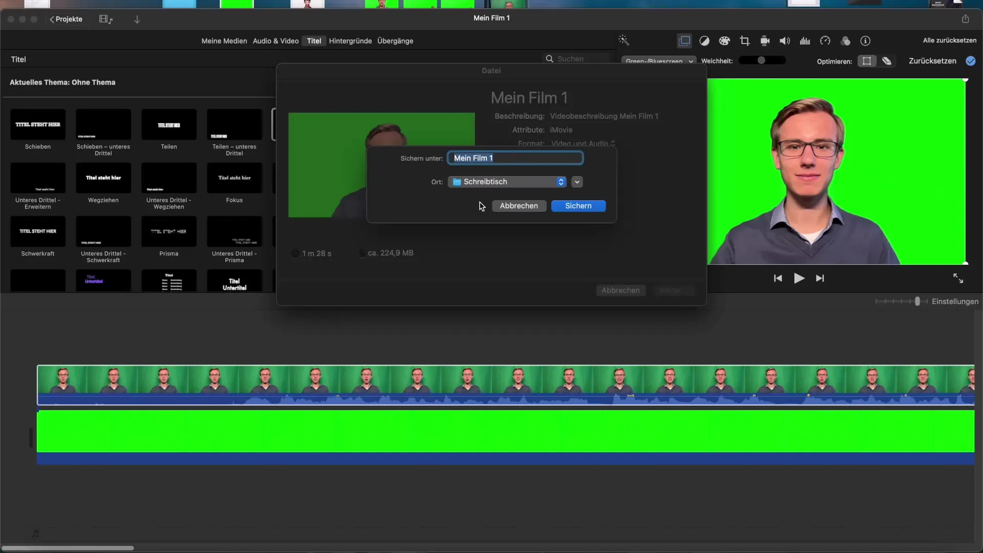 Майсторският ефект на зеленото платно в iMovie Майсторски освоете ефекта на зеленото платно в iMovie