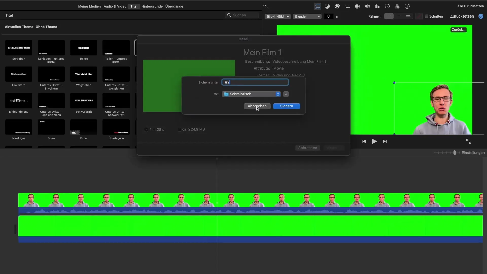 Майсторски овладяване на ефекта с грийн скрийн в iMovie Овладяване на ефекта със зелен екран в iMovie