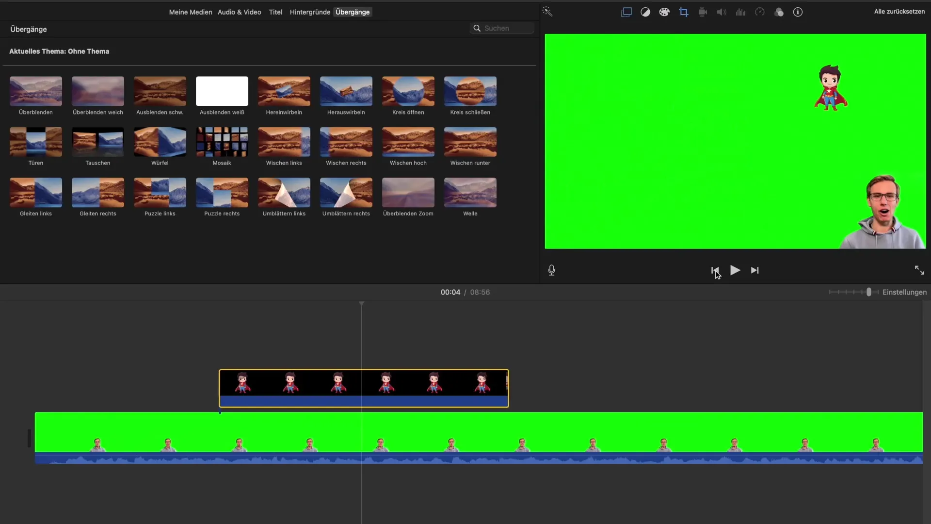 Ефективно вмъкване на изображения и визуални елементи в iMovie Ефективно вмъкване на изображения и визуални елементи в iMovie