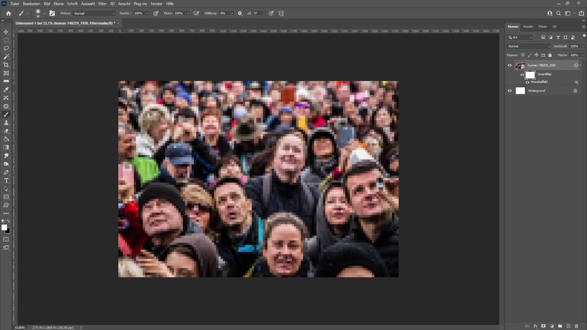 Hurtig og nemt at pixelere ansigter i Photoshop