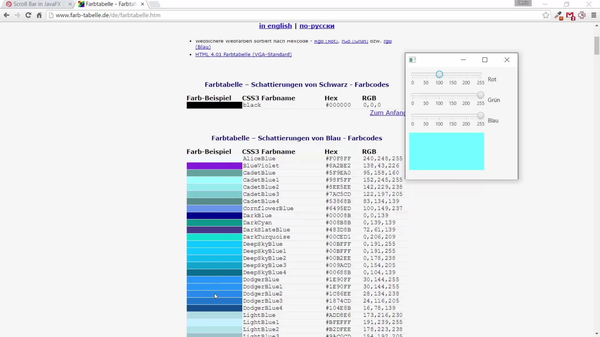 Programa de mistura de cores em JavaFX com Slider Programa de mistura de cores em JavaFX com Slider