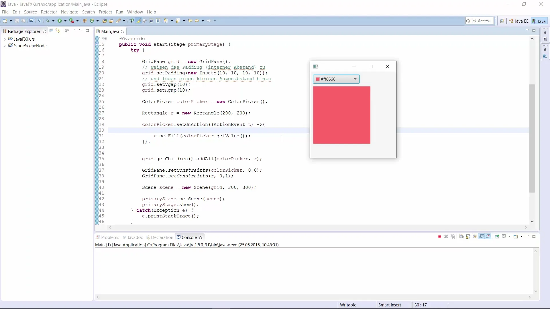 Implementação de um Seletor de Cores em JavaFX Implementação de um Seletor de Cores em JavaFX