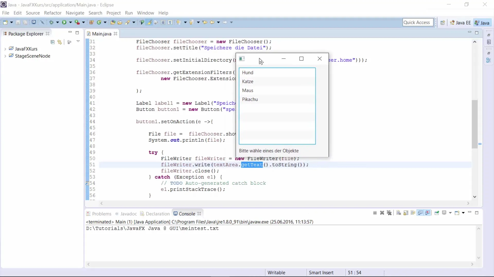 Erstelle einen JavaFX ListView für interaktive GUIs Erstelle einen JavaFX ListView für interaktive GUIs