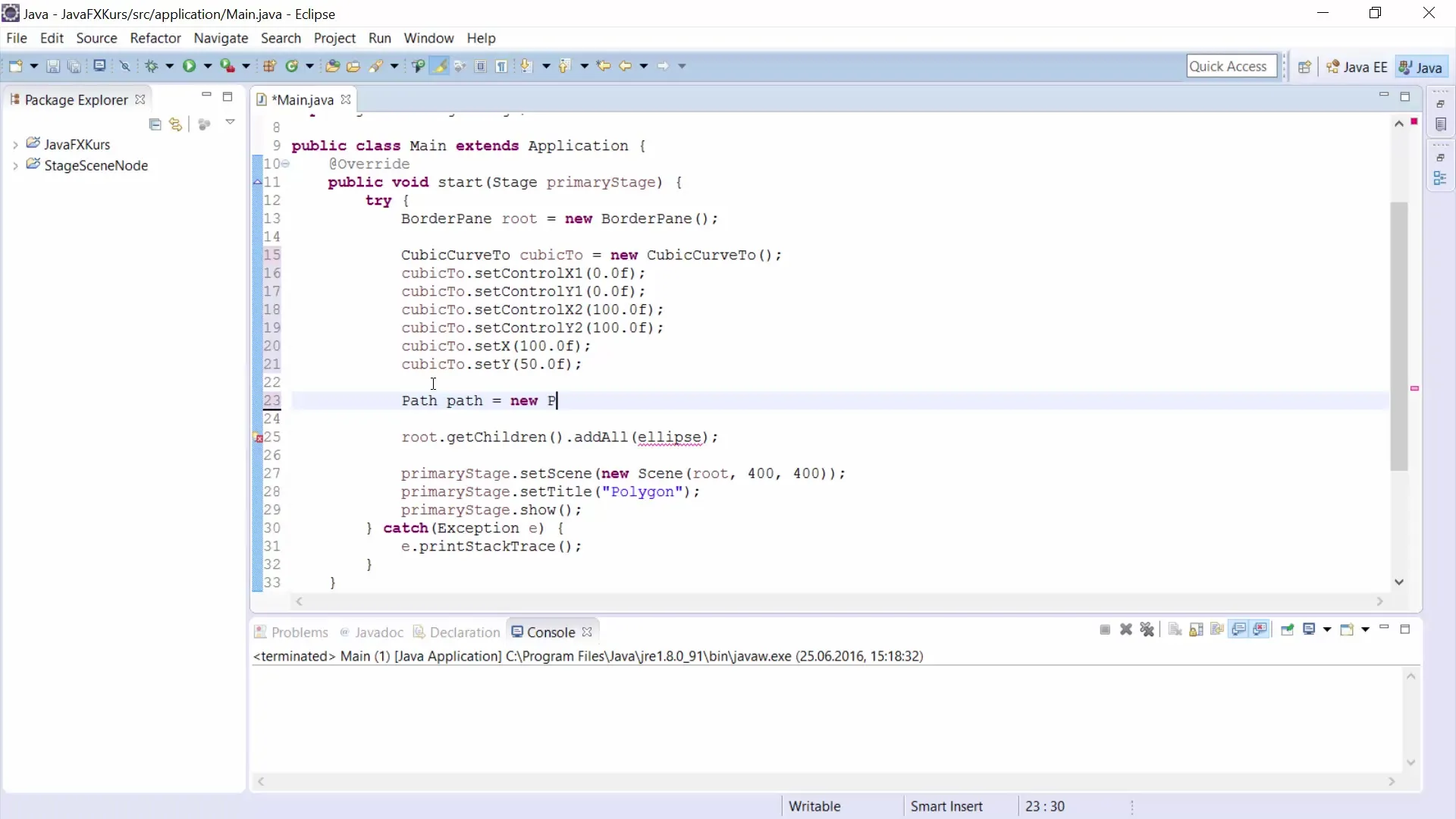 Créer des graphiques et des animations avec JavaFX Path Créer des graphiques et des animations avec JavaFX Path