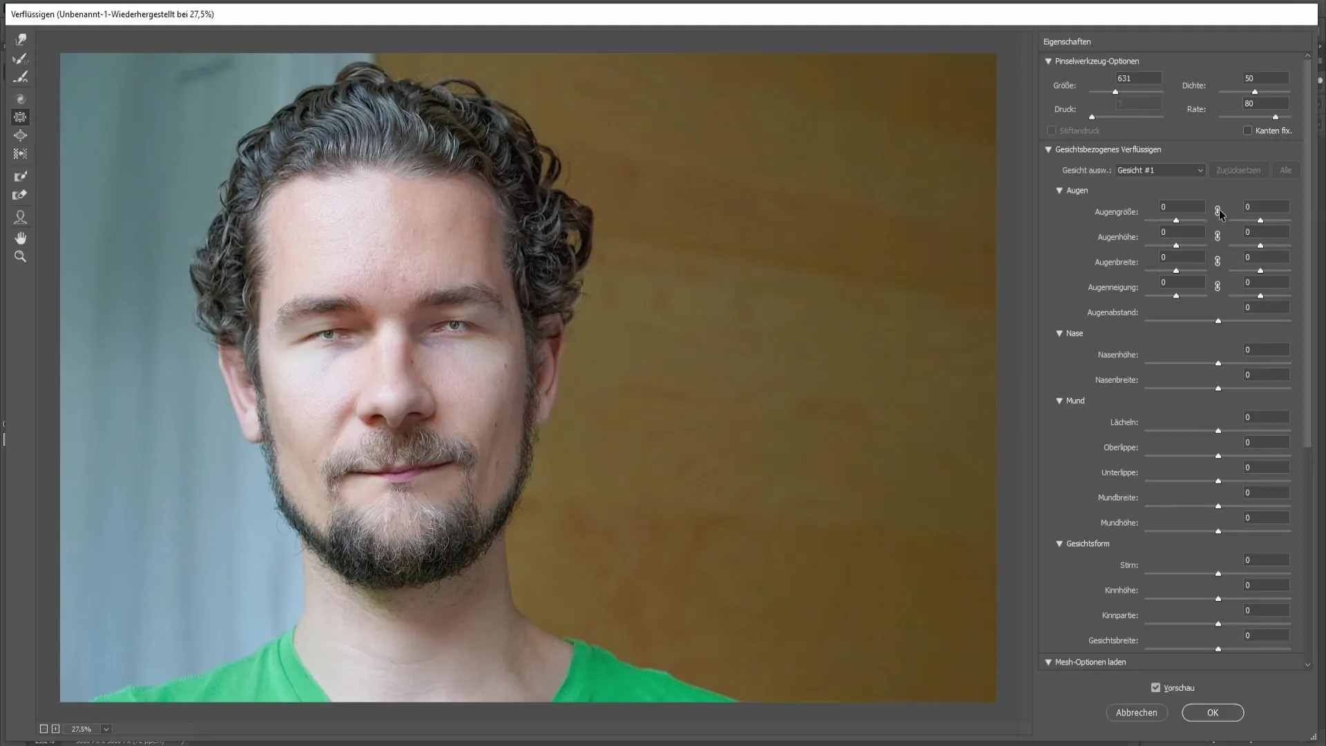 Creatieve effecten: ogen en mond verkleinen in Photoshop