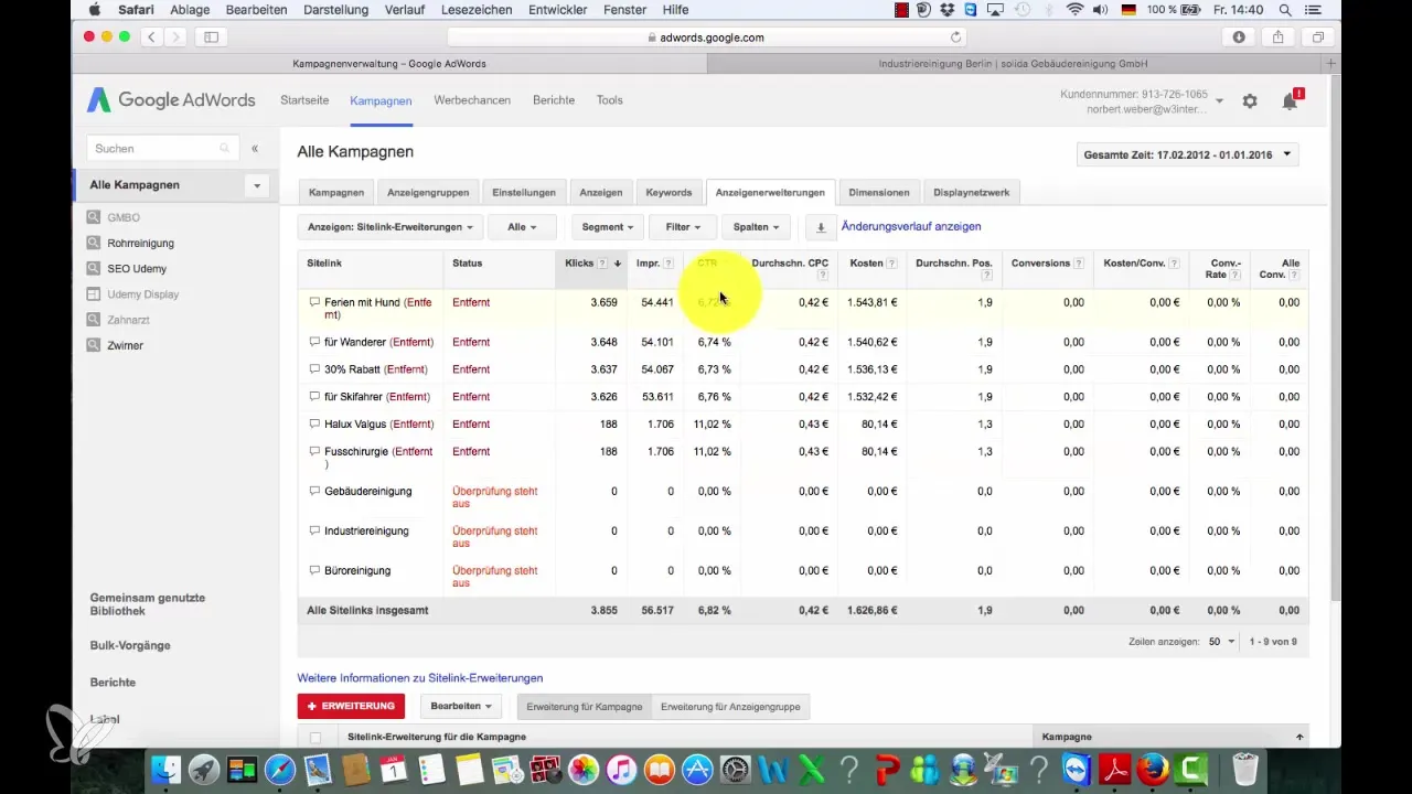 Succesful opprettelse af Sitelinks til Google Ads Succesfuld oprettelse af Sitelinks til Google Ads