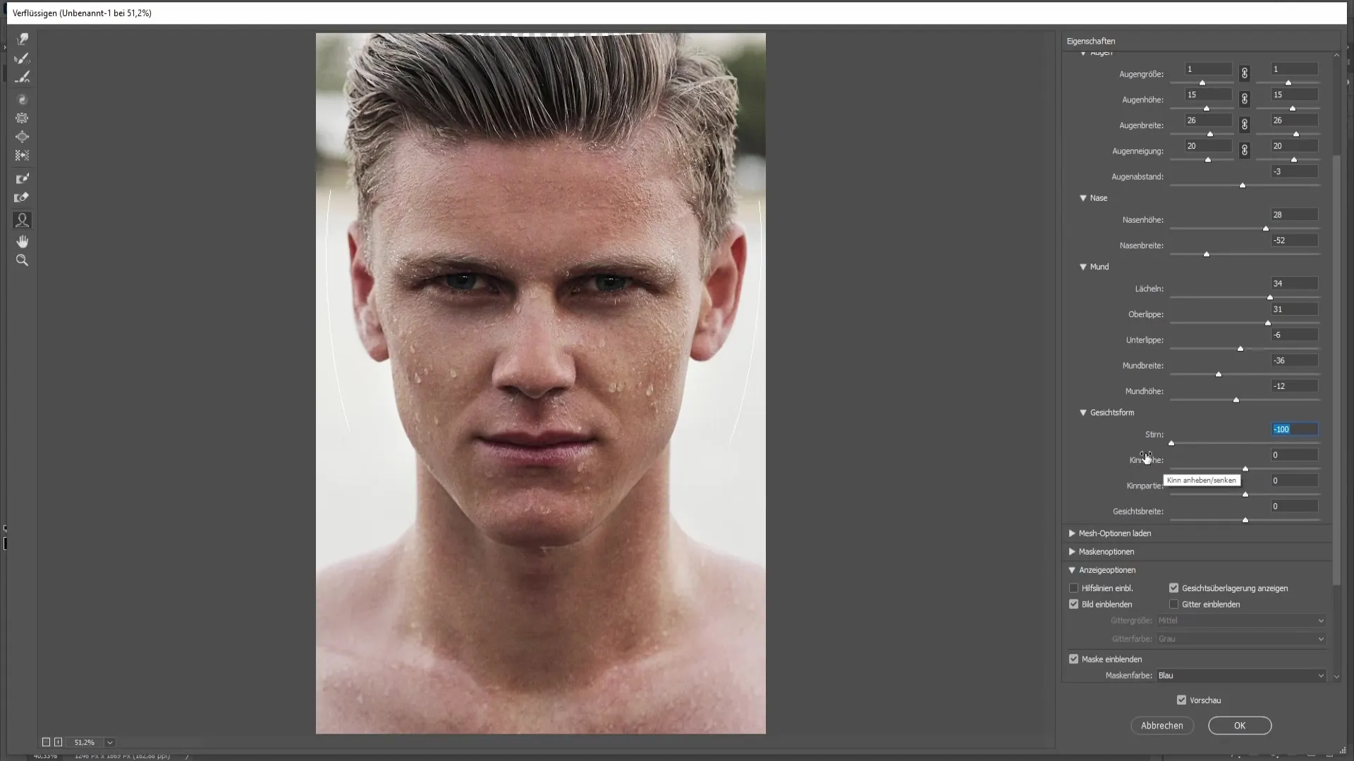 Redigering af ansigtsproportioner i Photoshop - En trin-for-trin vejledning