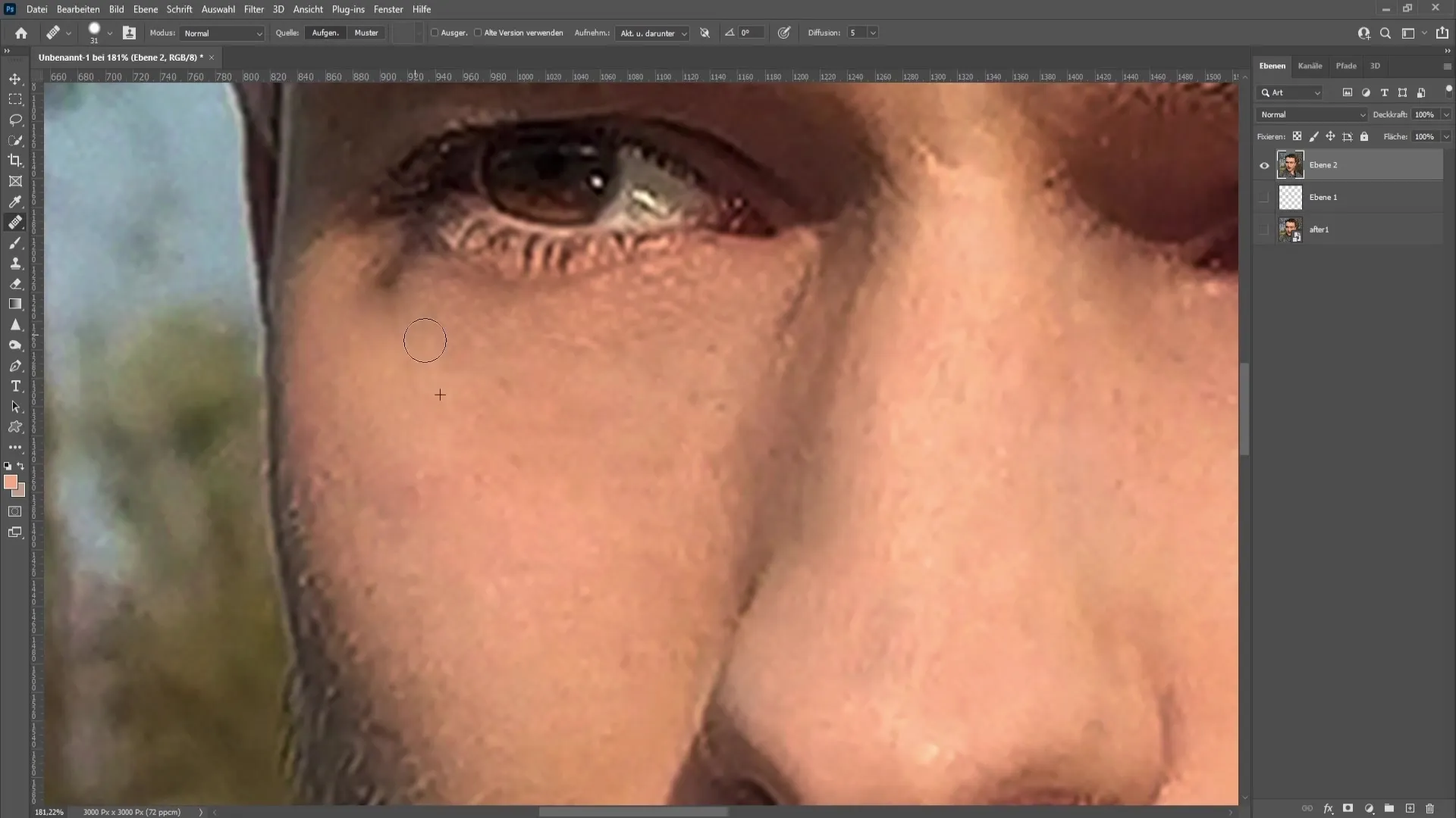 Eliminar ojeras con Photoshop - Una guía paso a paso