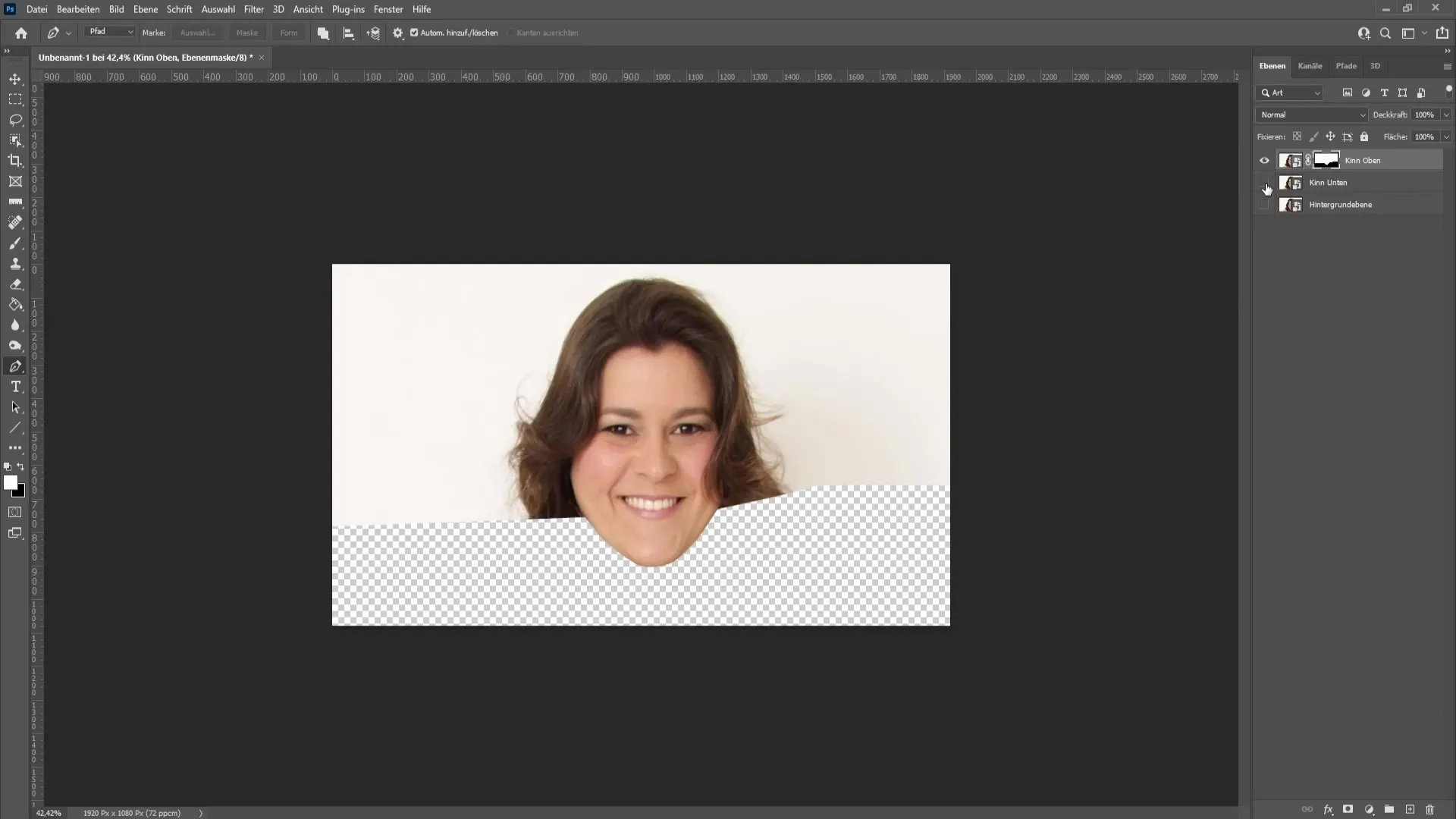 Rimuovere il doppio mento in Photoshop passo dopo passo