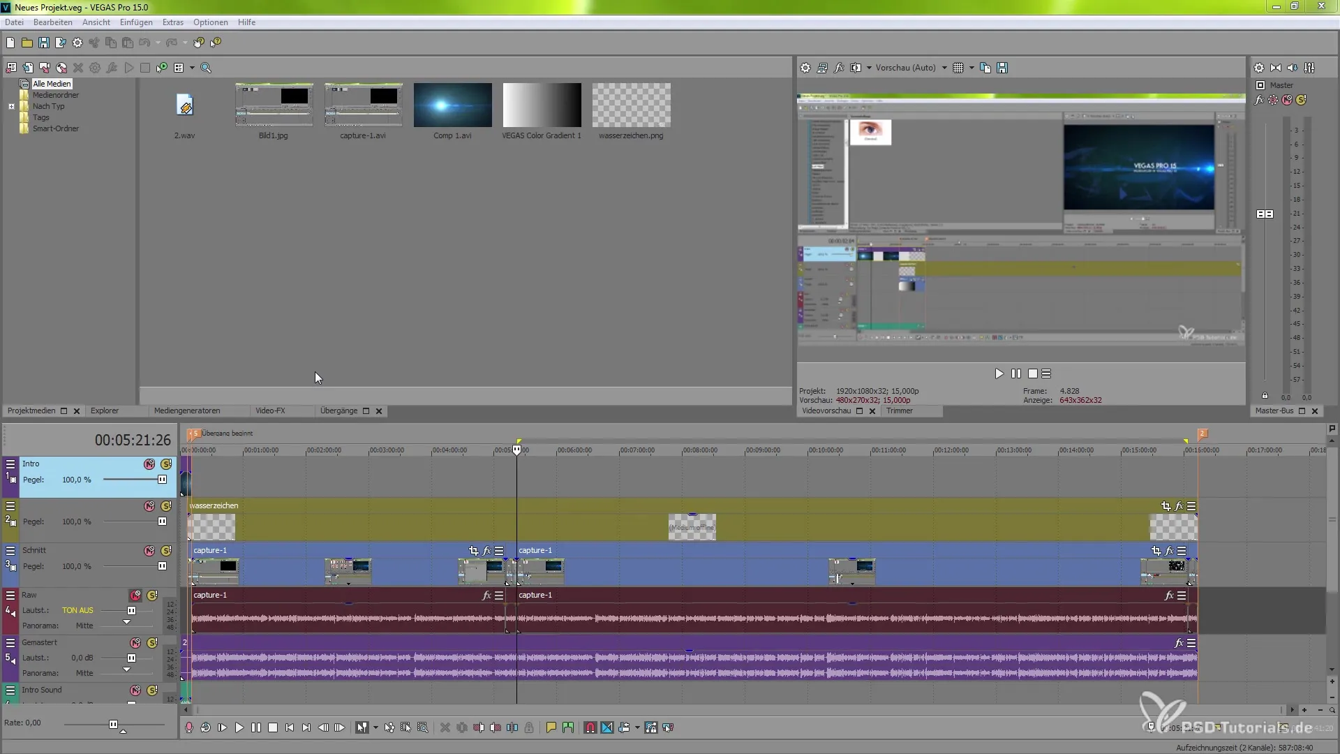 VEGAS Pro 15: Utilizar la interfaz de usuario de manera efectiva VEGAS Pro 15: Utilizar la interfaz de usuario de manera efectiva