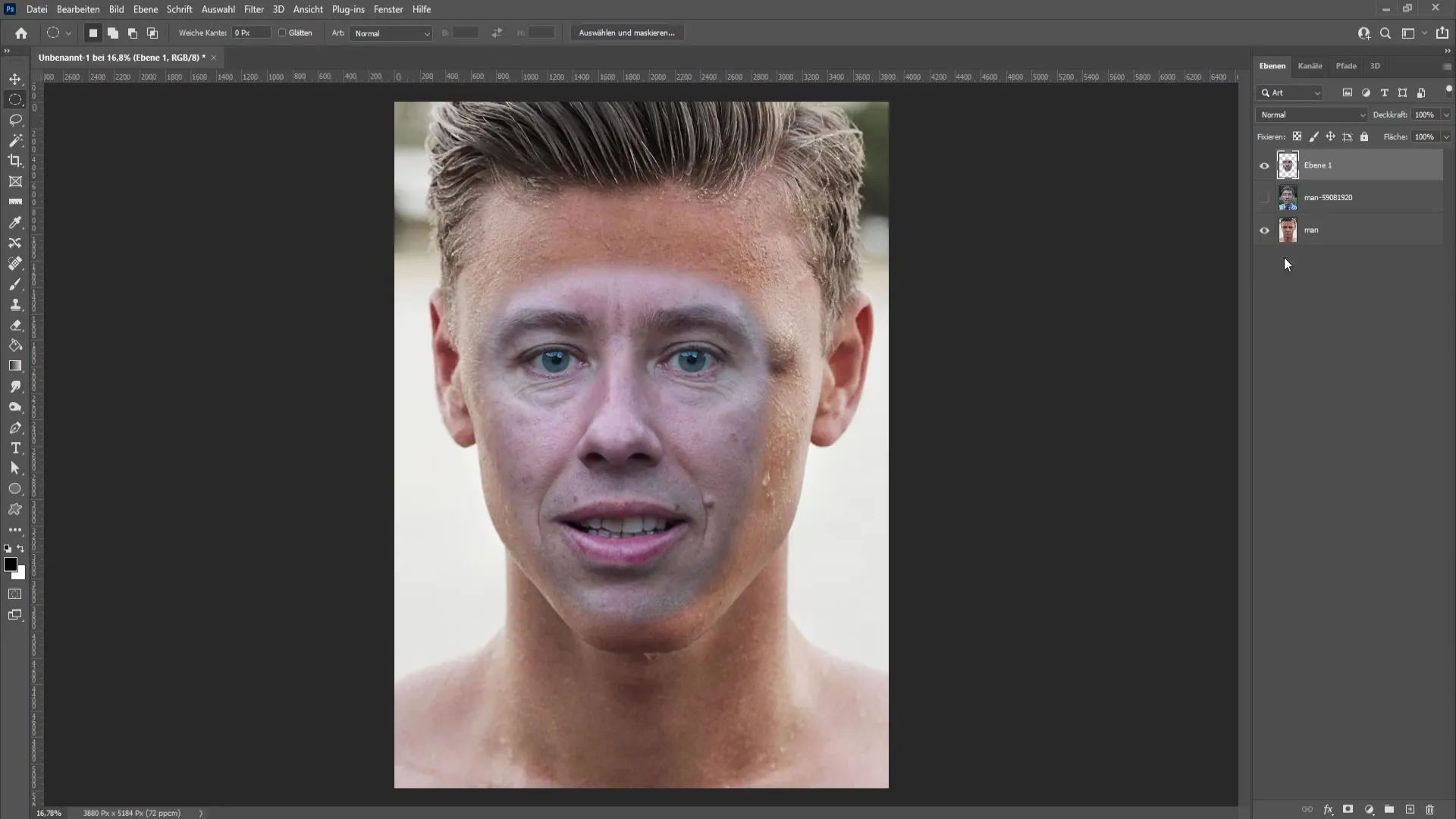 Scambio realistico di un volto in Photoshop