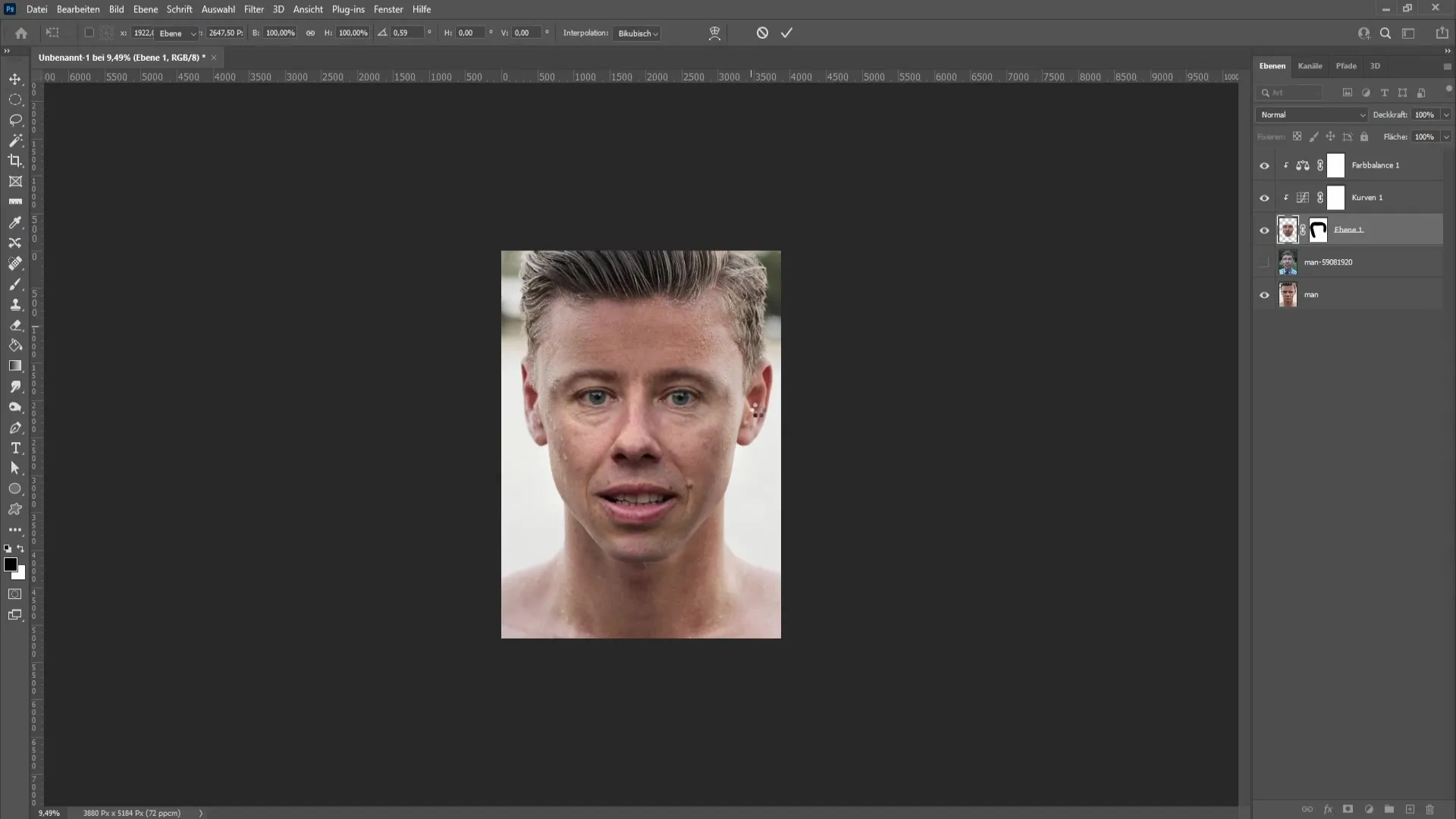 Scambio realistico di un volto in Photoshop