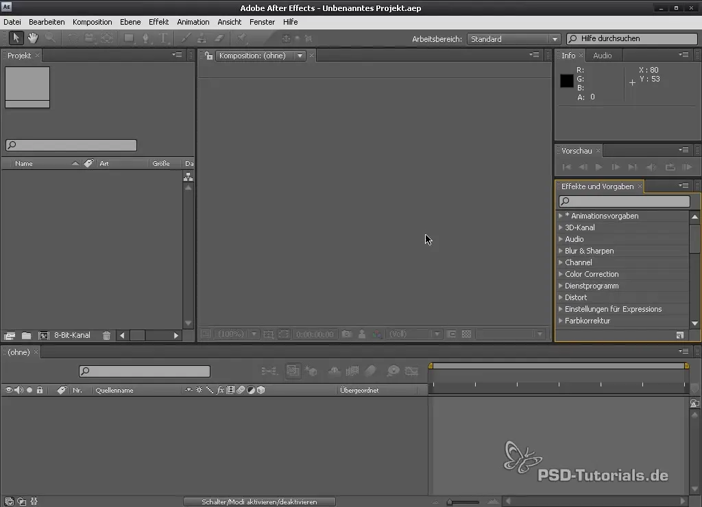 Введение в After Effects - Пользовательский интерфейс и проекты Введение в After Effects - пользовательский интерфейс и проекты