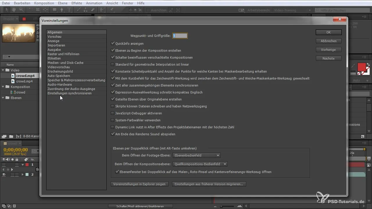 Create a new project in After Effects and optimize it for design Create a new project in After Effects and optimize its design
