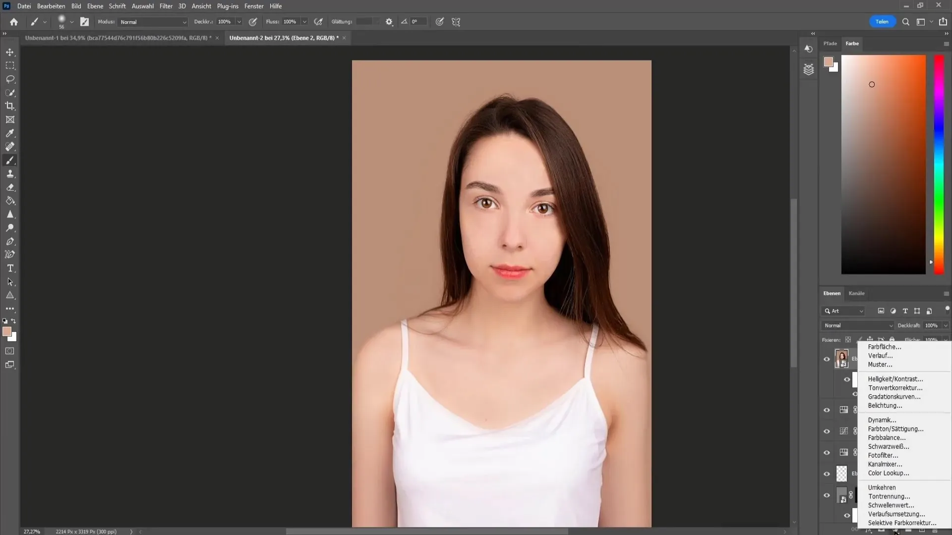 Professionel ansigtsredigering i Photoshop for begyndere