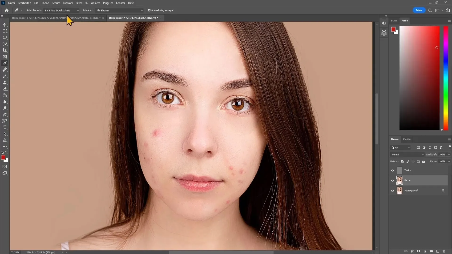 Professionel ansigtsbehandling i Photoshop for begyndere
