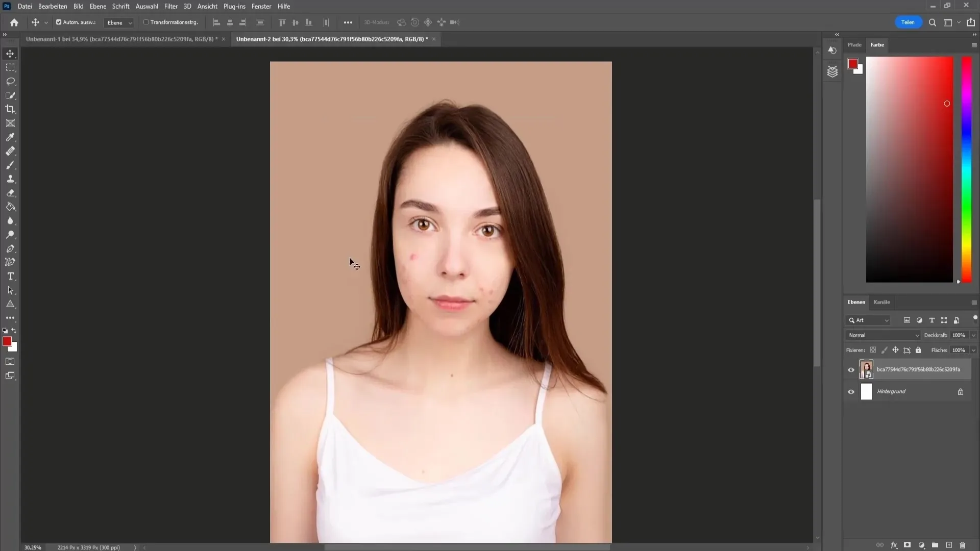Professionel ansigtsbehandling i Photoshop for begyndere