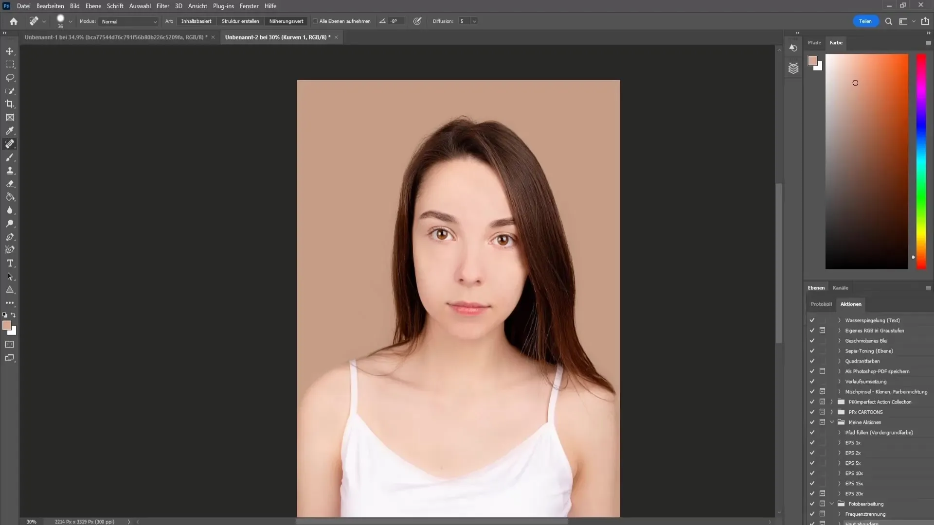Professionel ansigtsbehandling i Photoshop for begyndere