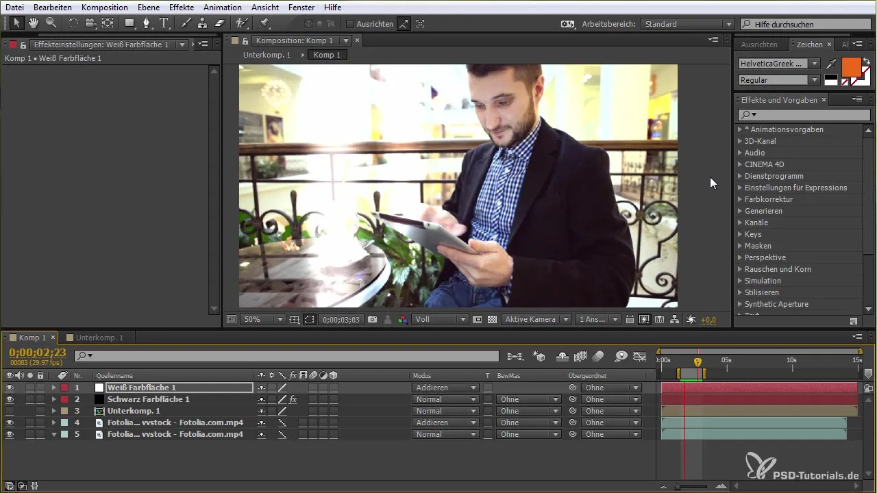 Utilisation efficace des effets dans After Effects Utilisation efficace des effets After Effects