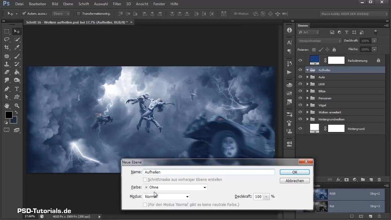 Illuminare le nuvole nel compositing di Photoshop Illuminare le nuvole nel compositing con Photoshop
