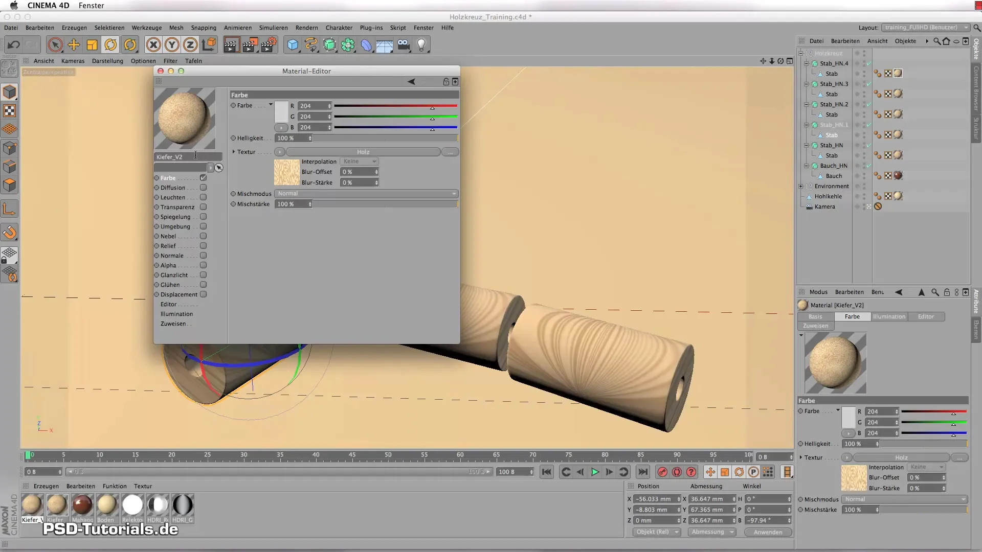 Creación de sombreador de madera en CINEMA 4D para materiales realistas Crear un shader de madera en CINEMA 4D para materiales realistas